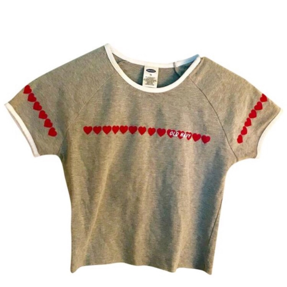 Vintage 90’s Old Navy cropped ringer tee